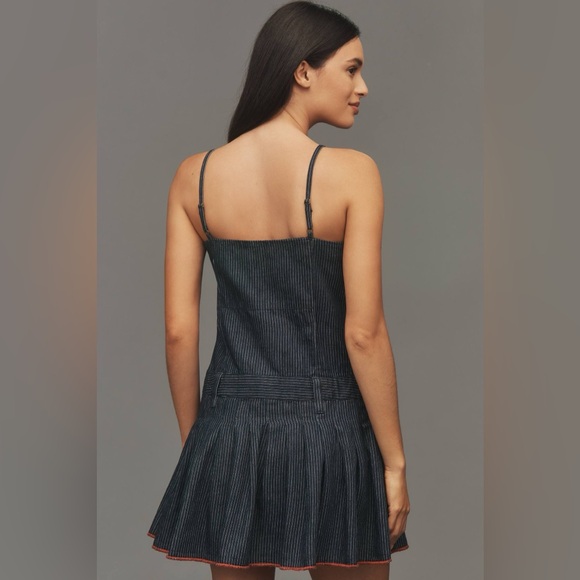 Pilcro Sleeveless Pleated Denim Romper - Picture 3 of 5